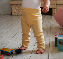 Charger l'image dans la galerie, Leggings côtelés évolutifs unis coquille d’œuf