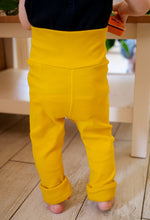 Charger l'image dans la galerie, Leggings côtelés évolutifs unis jaune moutarde