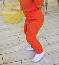 Charger l'image dans la galerie, Leggings côtelés évolutifs Tangerine