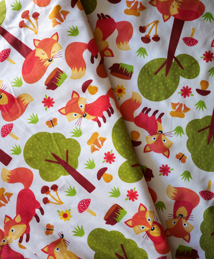 Coupon de tissu Renards