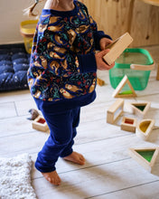 Charger l&#39;image dans la galerie, Leggings côtelés évolutifs Encre bleue
