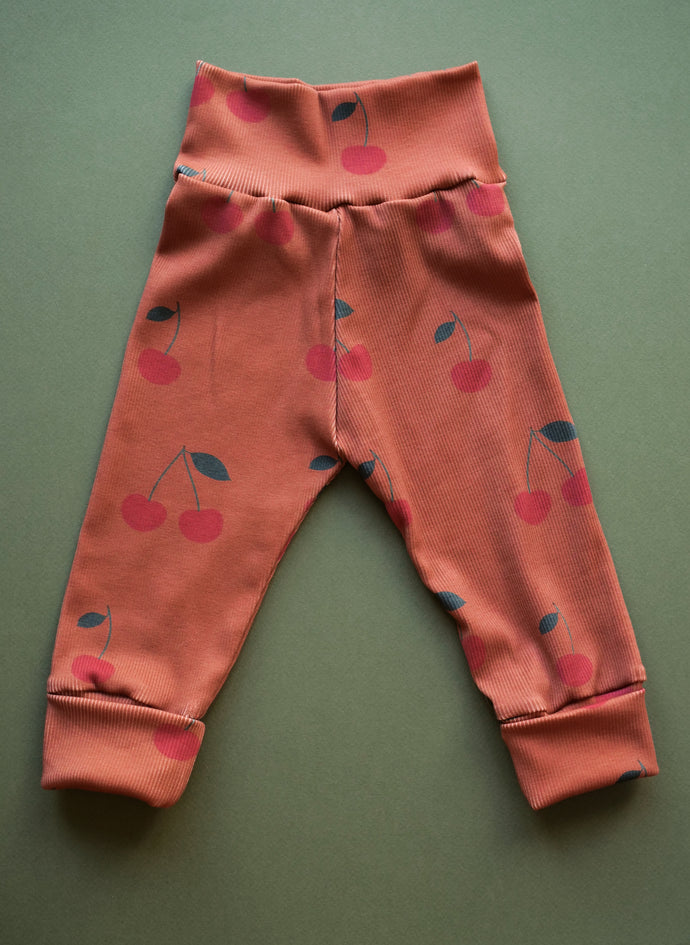 Leggings côtelés évolutifs Cerises